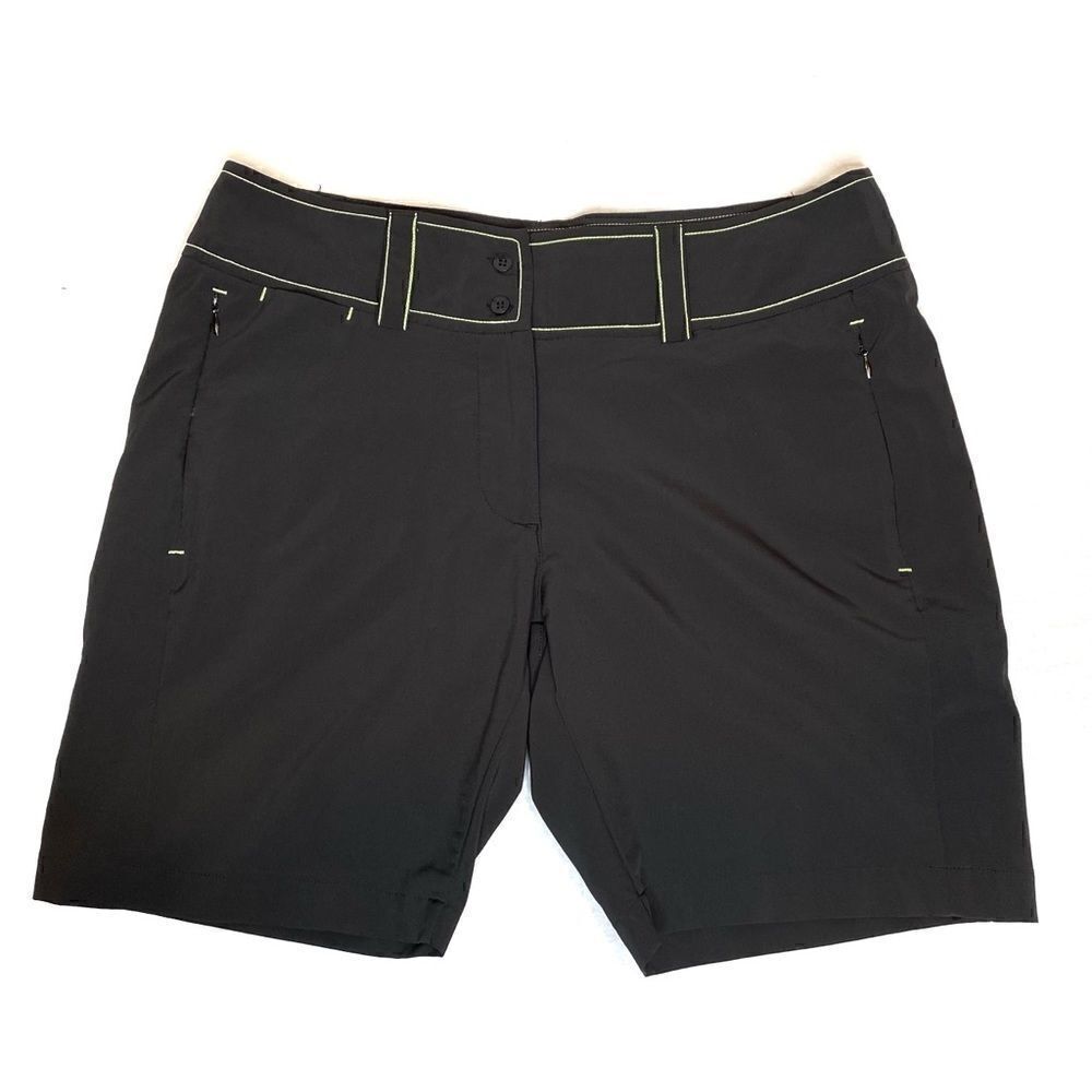 Antigua black with green trim golf shorts size 8